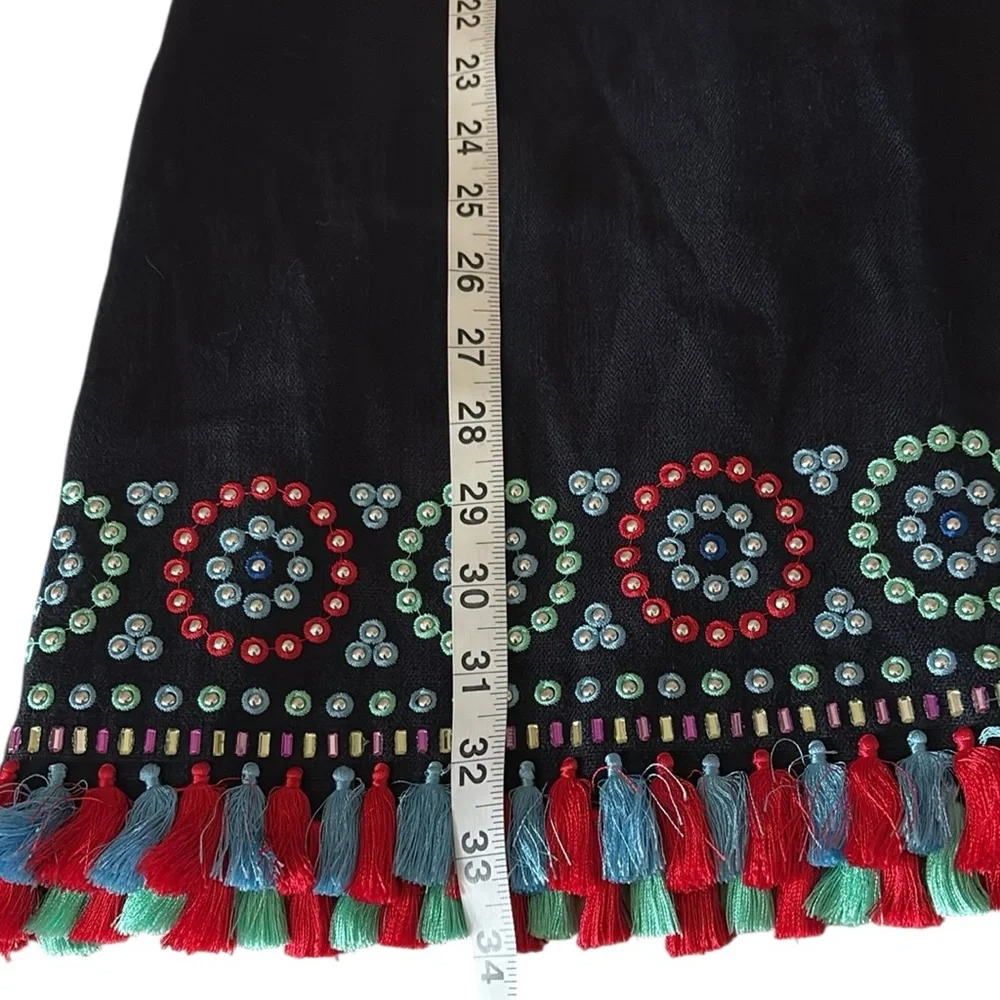 Kate Spade retail $498 New York Embroidered Tassel Beaded Dress Navy, 2